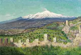 Theodor von Hörmann, View of the Mount Etna