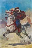 Ludwig Koch, Arabian Rider, oil on canvas