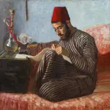 Lazar Krestin, The Torah Scriber, 1910, oil on canvas