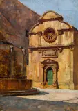 Carl Moll, Ragusa, Erlöserkirche u. Onofrio-Brunnen