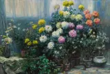 Alexander Koester amenable, Chrysanthemen, oil on canvas