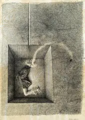 Grubenunglück by Gottfried Helnwein, 1977, Tusche, Federzeichnung auf Papier, sold Oct 2013