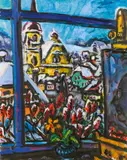 Helmut Arnez, View from the studio, 1993, oil on canvas