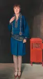 Kurt Weinhold, Meine Frau mit Grammophon, 1927, Oil on canvas