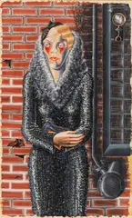 Volker Böhringer, Prostituierte, Um 1940, Gouache on paper, laminated on backing board