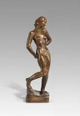 Statuette by Georg Kolbe, 1925, Bronze with golden brown patina, sold Jul 2020