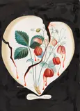Coeur de fraises by Salvador Dalí, 1970, Watercolor, Gouache and India ink over color aq..., sold Jul 2020
