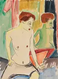Max Pechstein, Akt II (Sitzende Frau vor Spiegel)