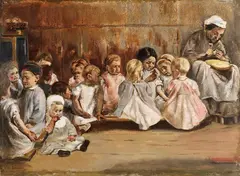 Max Liebermann, Kleinkinderschule, 1875, Oil on canvas