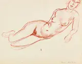 Henri Matisse, Nu allongé vers la droite, s’appuyant sur le bras gauche