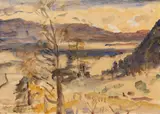 Lovis Corinth, Walchensee Landschaft, 1922, Watercolor and India ink