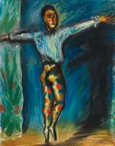 Max Pechstein, Varietétänzer, 1928, Pastel and color chalks