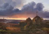 Louis Gurlitt, Abendliche Sicht auf den Kattegat bei Kullen, 1838, Oil on canvas