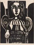 Femme au fauteuil (Variante) by Pablo Picasso, 1949, Lithograph, sold Jul 2020