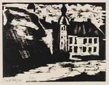 Schloß Neustadt-Gödens (Oldenburger Straße) by Karl Schmidt-Rottluff, 1909, Woodcut, sold Jul 2020