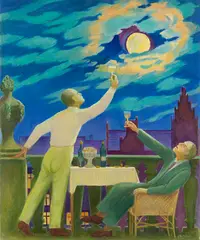 Otto Möller, Schwärmer im Mondschein, 1910, Oil on canvas
