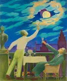 Otto Möller, Schwärmer im Mondschein, 1910, Oil on canvas