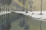 Max Clarenbach, Winterlandschaft an der Erft