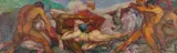 Moritz Melzer, Kampf um die Fahne, Um 1908, Oil on canvas, on two hinged stretchers