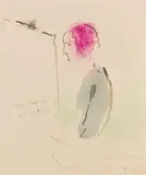 Marc Chagall, Merci pour le beau séjour, 1952, Mixed media. Watercolor, pastel and ink