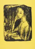 Bildnis Frau Nelly Fehr by Ernst Ludwig Kirchner, 1915, Lithograph, sold Jul 2020