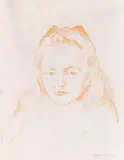 Edvard Munch, Ottilie Schiefler, 1907, Chalk lithograph with white surface tinting