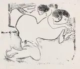 Fingerspielende Dodo by Ernst Ludwig Kirchner, 1909, Lithograph, sold Jul 2020