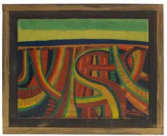 Josef Scharl, Felder/Gequälte Erde, 1948, Oil on canvas