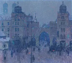 Charles Johann Palmié, Am Karlstor, München, 1907, Oil on canvas