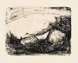 Steilküste und Meer - Fehmarn by Ernst Ludwig Kirchner, 1913, Lithograph, sold Jul 2020