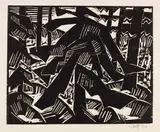 Tanne by Karl Schmidt-Rottluff, 1914, Woodcut, sold Jul 2020