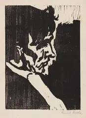 Dr. P. by Emil Nolde, 1911, Woodcut, sold Jul 2020