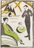 Gabriele Münter, Plakat für die Gabriele Münter-Ausstellung Kopenhagen, 1918, Lithograph in colors
