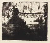 Karl Schmidt-Rottluff, Leute am Tisch, 1909, Lithograph
