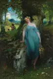 Ferdinand Leeke, Waldnymphe und Hirte, 1905, Oil on canvas