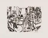 Max Beckmann, Weihnachten, 1919, Drypoint