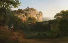 Alexander Herrmann, Blick auf Olevano, 1844, Oil on canvas