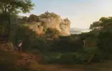 Alexander Herrmann, Blick auf Olevano, 1844, Oil on canvas