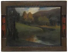 Paul Schad-Rossa, Paradiesesgefilde, Um 1903, Oil on canvas