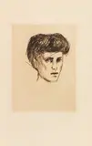 Edvard Munch, Verzeichnis des graphischen Werks Edvard Munchs bis 1906 / Edvard Munch. Das graphische Werk 1906-1926 (mit: "Frauenkopf" und "Aus Åsgårdstrand"), 1907/28, Drypoint