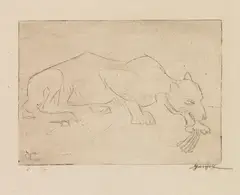Paul Gangolf, Figürliche Szenen, Um 1930, 7 sheets Etchings, with plate tone and partly w...