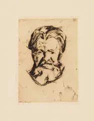 Männerkopf by Edvard Munch, 1906, Drypoint, sold Jul 2020