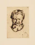 Edvard Munch, Männerkopf, 1906, Drypoint