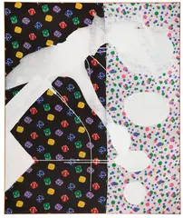 Sigmar Polke, Ohne Titel (Würfel), 1985, Mixed media. Dispersion on cloth