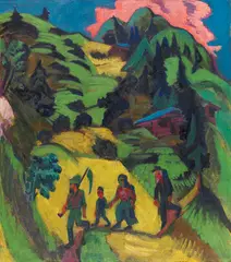Ernst Ludwig Kirchner, Heimkehrender Heuer, 1918, Oil on canvas