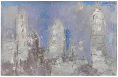 Lyonel Feininger, Manhattan, Dusk, 1945, Oil on canvas