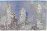 Lyonel Feininger, Manhattan, Dusk, 1945, Oil on canvas