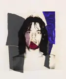 Mick Jagger by Andy Warhol, 1975, Collage. Photo silkscreen on plastic foil, colo..., sold Jul 2020