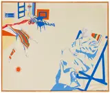 Uwe Lausen, VOO-DOO in einem großen Einzimmer Appartement, 1967, Oil and synthetic resin dispersion on canvas
