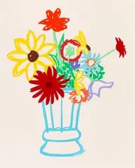 Tom Wesselmann, Study for Wildflower Bouquet, 1990, Acrylic over pencil on board